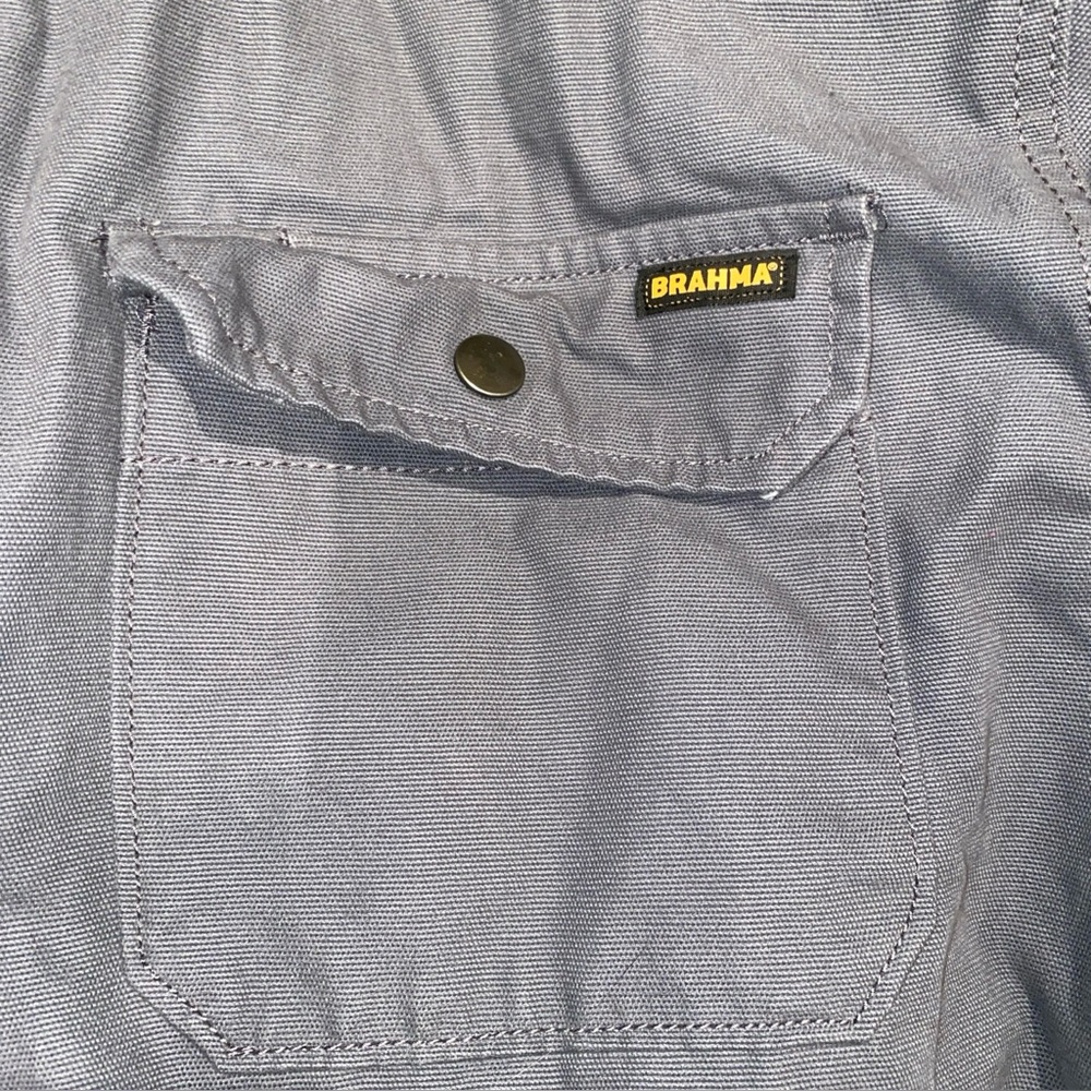 Brahma Canvas Hooded Jacket Gray Insulated Men's 2XL Workwear Full Zip Snap - Picture 4 of 11